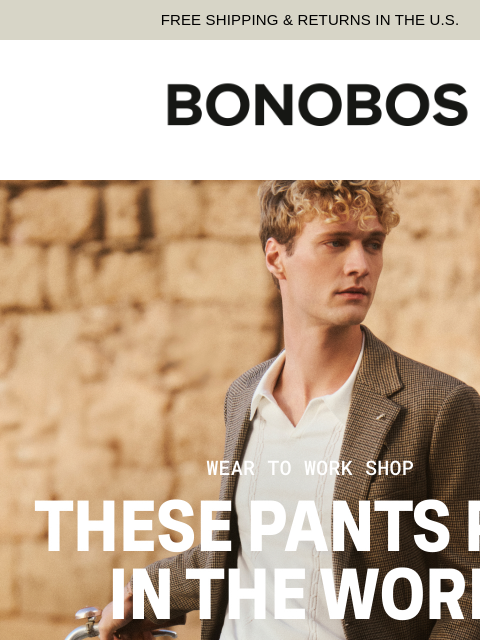 bonobos newsletter: 4 Pants for Polish at the Office