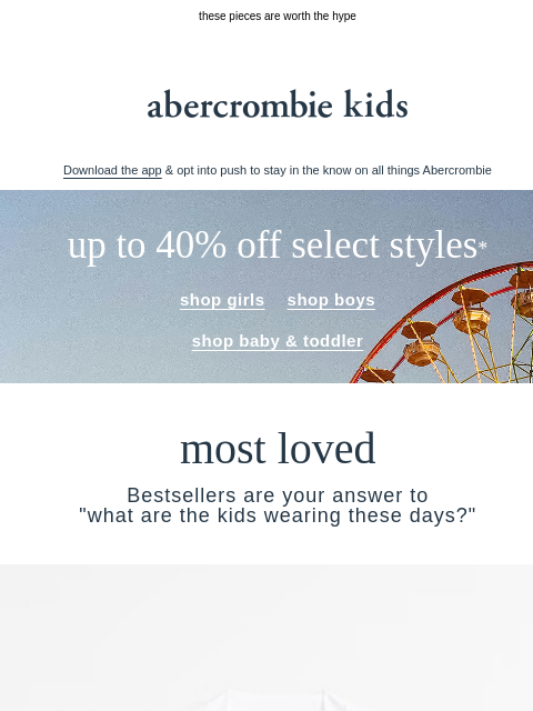 abercrombie newsletter: it looks like we all agree...