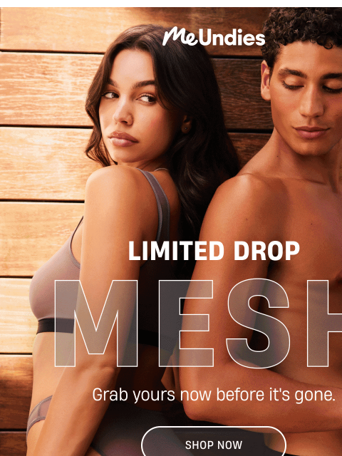 meundies newsletter: Just Dropped: MESH