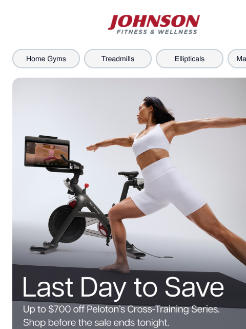 johnsonfit newsletter: Last Day of Peloton Savings
