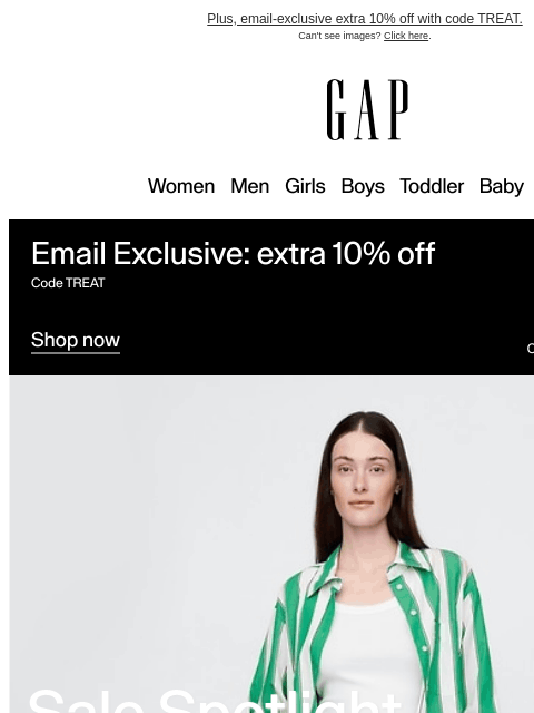 gap newsletter: See what's on sale + get an extra 40% off