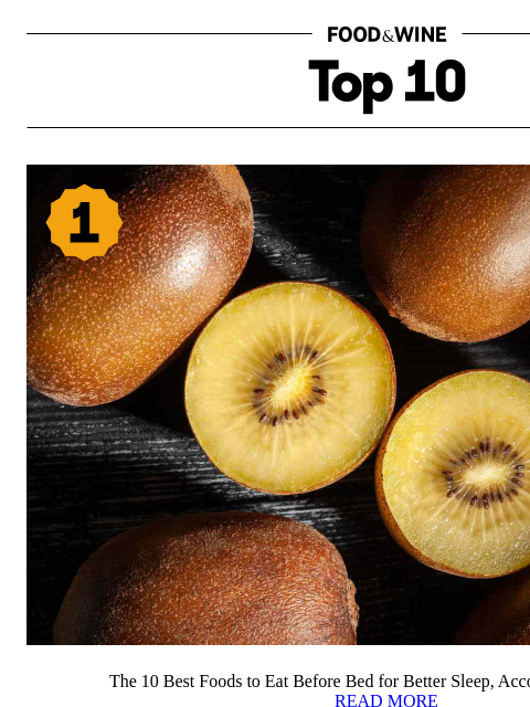 foodandwine newsletter: 10 Foods to Eat Before Bed for Better Sleep