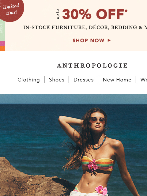 anthropologie newsletter: Summer says take the trip.