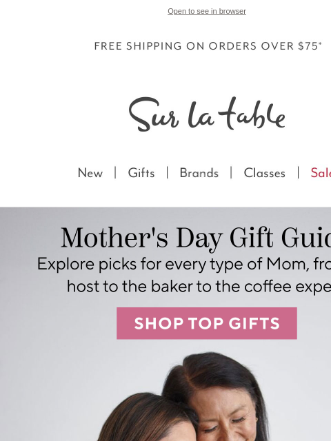 surlatable newsletter: She taught you how to cook. Now spoil her.