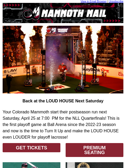 thecoloradomammoth newsletter: 🦣 Playoffs Start Next Weekend!