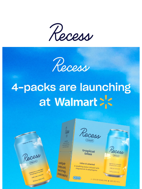 takearecess newsletter: Recess is now at Walmart!
