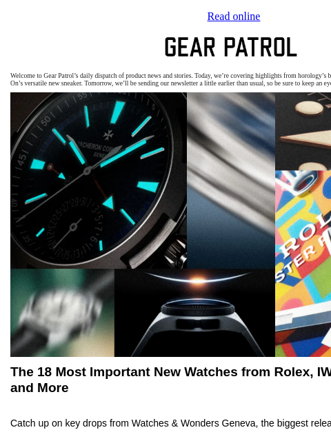gearpatrol newsletter: Behold: The 18 Most Important New Watches Right No...