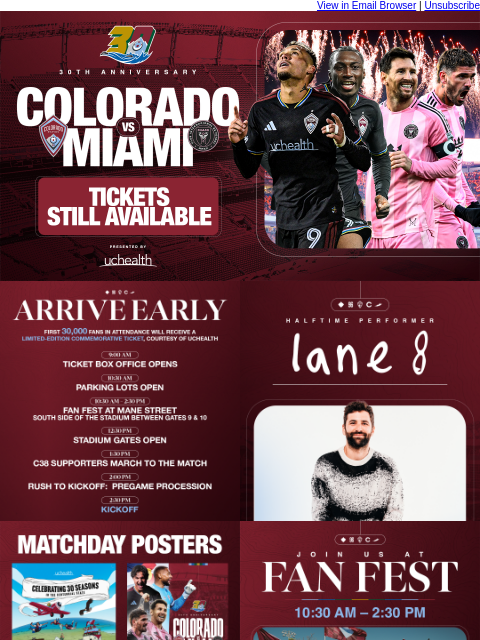 thecoloradorapids newsletter: What to expect at the 30th Anniversary Match, Pres...