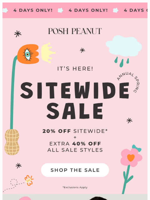 poshpeanut newsletter: The Spring Sale Starts Now 🌸