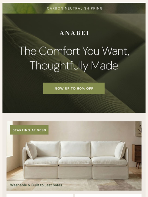 anabei newsletter: The comfort you want, thoughtfully made 🌎