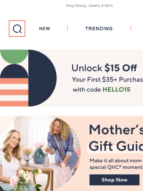 Shop Beauty, Jewelry & More QVC New TRENDING DEALS Unlock $15 off Your First Purchase Mothers Gift Day Beauty Jewelry Fashion Hostess Spring Savings zuda Petite Z-Cool Shorts with Pockets zuda