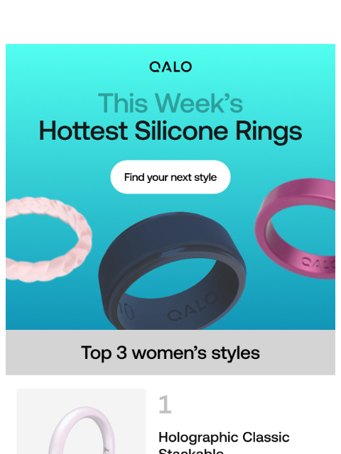 qalo newsletter: Ready to see this week's most popular rings?