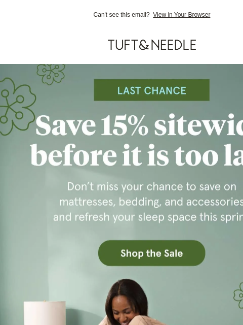 tuftandneedle newsletter: 🌸 Spring Sale Last Call! 🌸