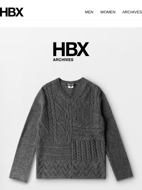 hbx newsletter: HBX Archives Preview: 17 Apr/9AM EST/9PM HKT Relea...