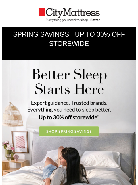citymattress newsletter: Sping Savings starts now