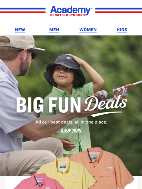 academy newsletter: Big Fun Deals for the Whole Family! 🎣