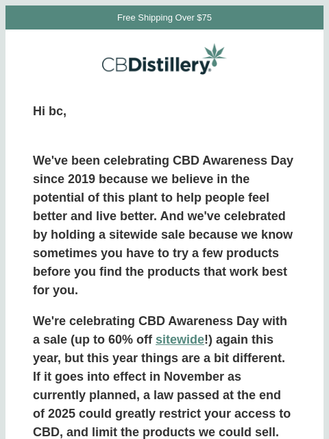 thecbdistillery newsletter: Did you see this chance to save 50-60% on best-sel...