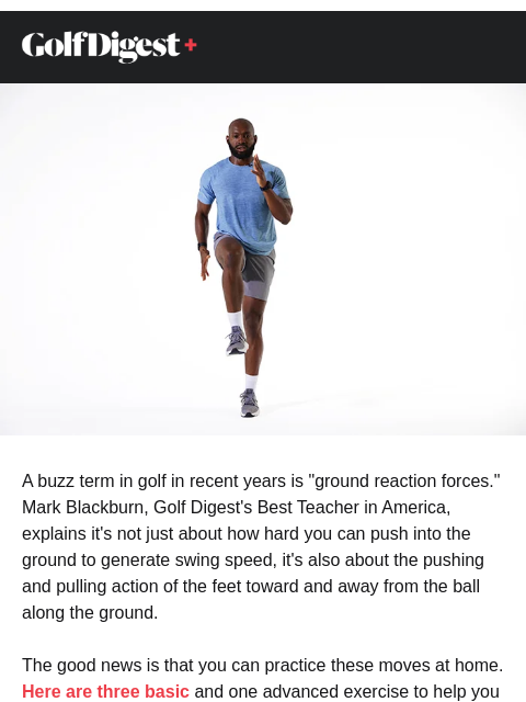 golfdigest newsletter: At-home exercises for more power