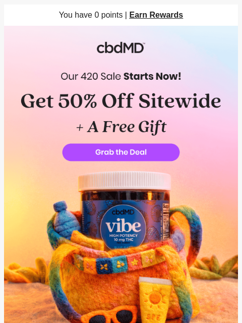 cbdmd newsletter: Our 420 Sale Is Finally Here 🎪