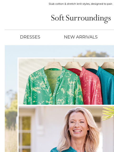 softsurroundings newsletter: Weekends Call for Tunics & Leggings