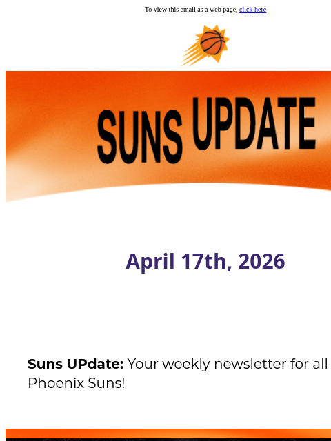 suns newsletter: Suns UPdate: See Suns vs. Warriors in the Play In ...