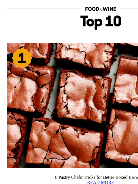 foodandwine newsletter: 8 Pastry Chefs' Tricks for Better Boxed Brownies