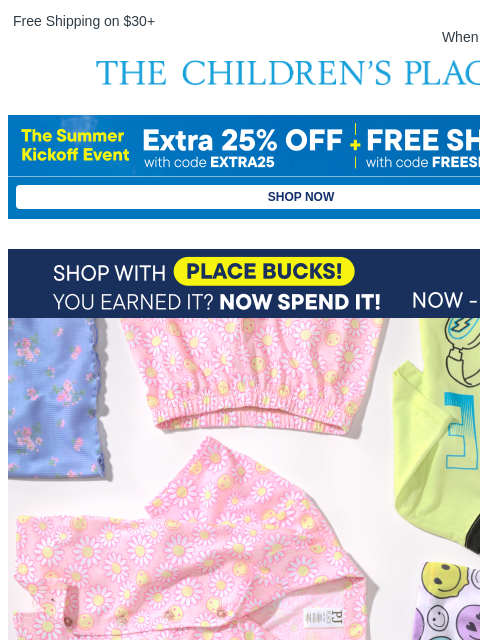 childrensplace newsletter: NEW! Summer Pajama Sets $7.99 & Up