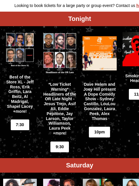 hive newsletter: Lineups for the Week are Out Now! Smokin Secret He...