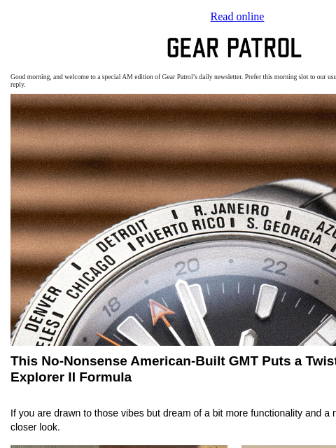 gearpatrol newsletter: Shinola Drops a Souped-Up Rolex Explorer II Dupe