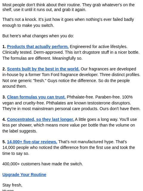 usehuron newsletter: 5 reasons 400,000+ people made the switch