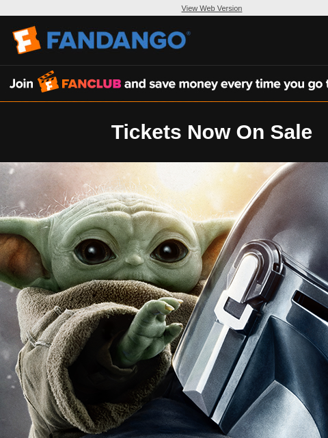 fandango newsletter: Star Wars: The Mandalorian and Grogu | Get Tickets