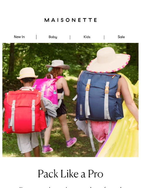 maisonette newsletter: Your Summer Camp Checklist ✔️