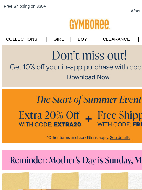 gymboree newsletter: Looks for Mother's Day