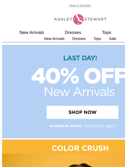 ashleystewart newsletter: Hello, sunshine ☀ Our current color crush is guara...