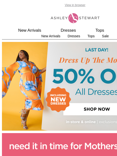ashleystewart newsletter: NEW IN ✨ Mother’s Day dresses 💐