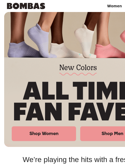 bombas newsletter: All Time Best Sellers in All New Colors
