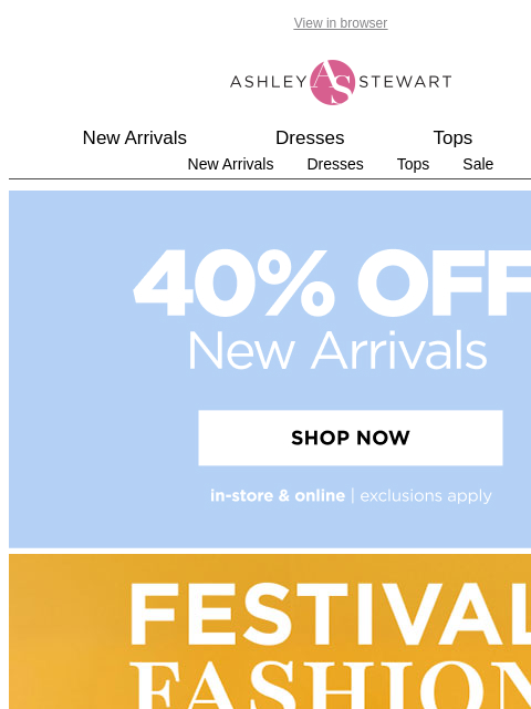 ashleystewart newsletter: Festival season is HERE 🤠