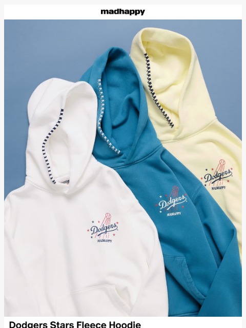 madhappy newsletter: Dodgers Stars Fleece Hoodie