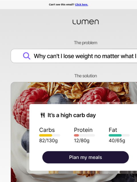 lumen newsletter: Still not losing weight? Read this