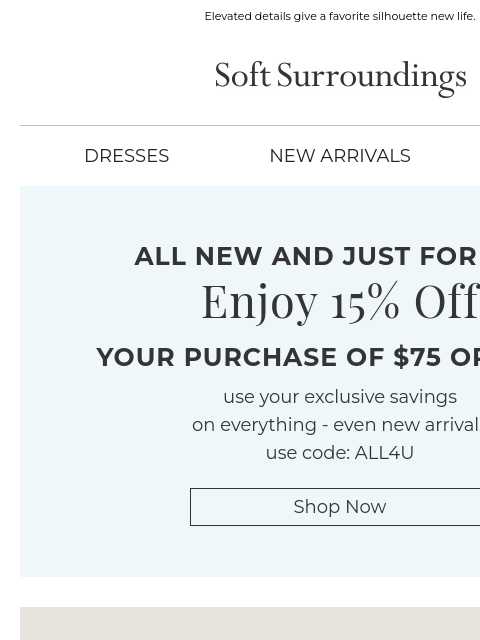 softsurroundings newsletter: The Tee, Transformed