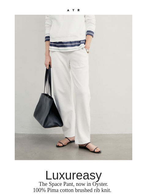 ayr newsletter: only weekend pant that matters