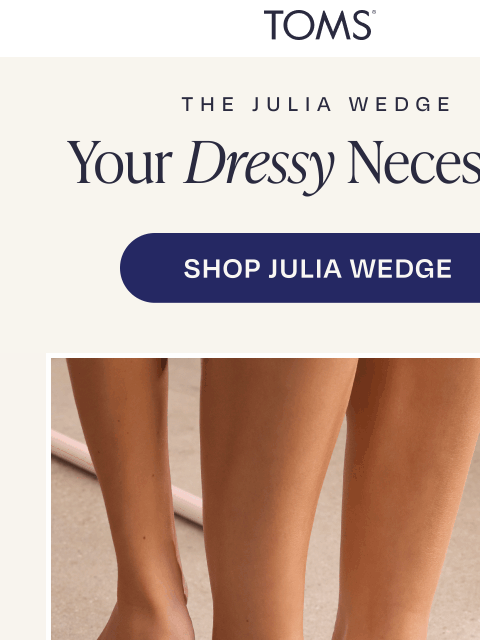 toms newsletter: The Go-To Wedge for Dressy Comfort