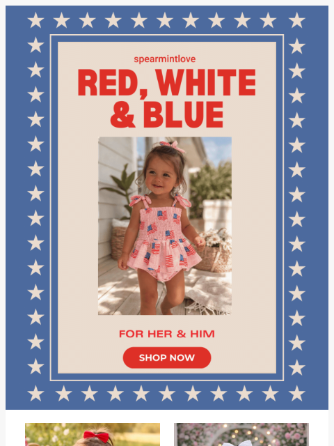 spearmintlove newsletter: Red, White & Blue for Him + Her 🇺🇸