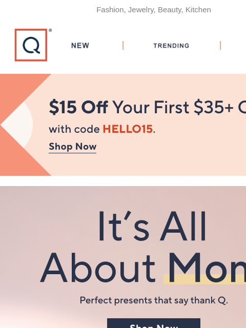 qvcemail newsletter: Great Gifts for Mom (& You, Too)