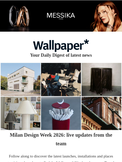 futureplc newsletter: Live updates from Milan Design Week 2026
