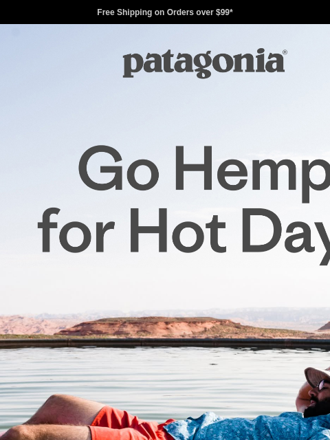 patagonia newsletter: Hemp hot weather essentials