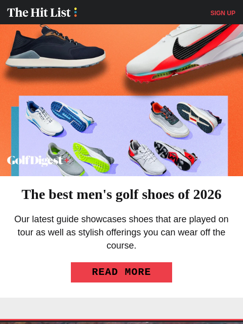 golfdigest newsletter: The best golf shoes of 2026
