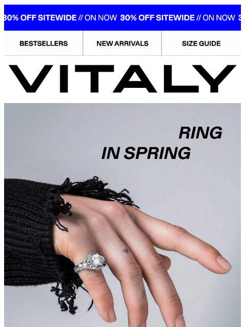 vitalydesign newsletter: Ring in Spring With 30% Off