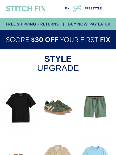 stitchfix newsletter: $30 off is all that matters today!