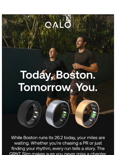 qalo newsletter: 26.2 reasons to wear your QALO today 🏃